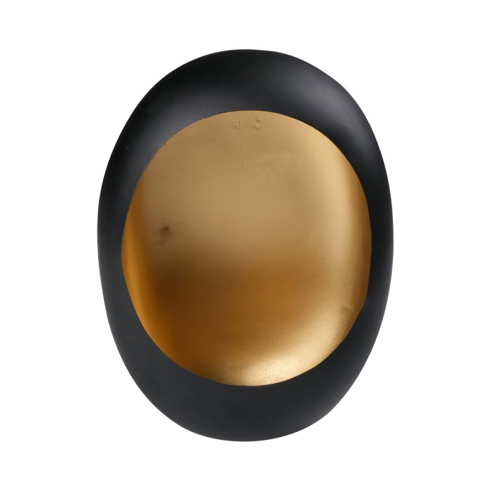 Egg Candleholder Metal black h28 d20