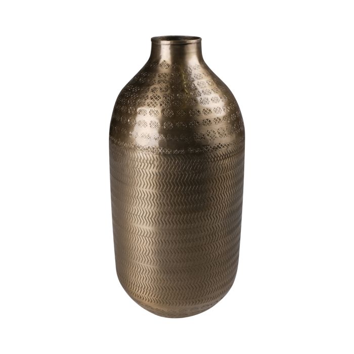 Metal bottle vases gold finish H33 D15