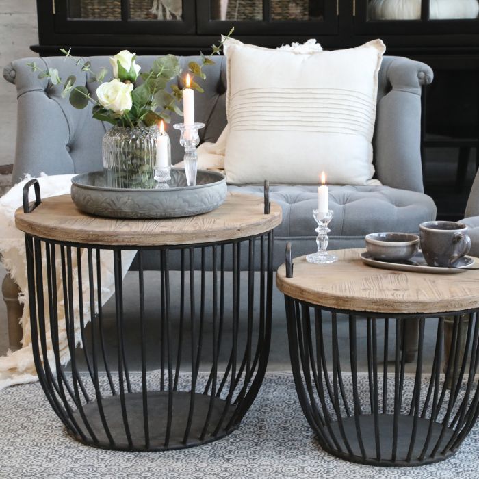 Coffee Table w. wooden lid set of 2