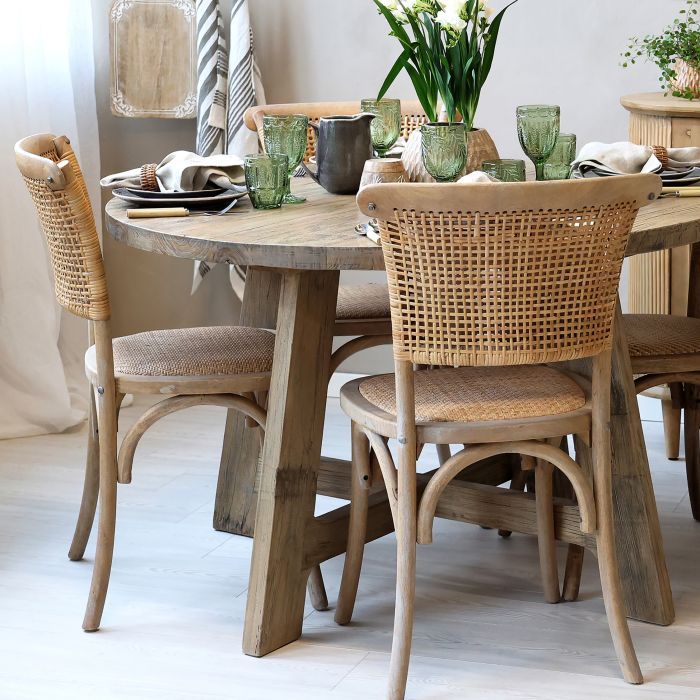 Dining Chair w. wicker seat & back