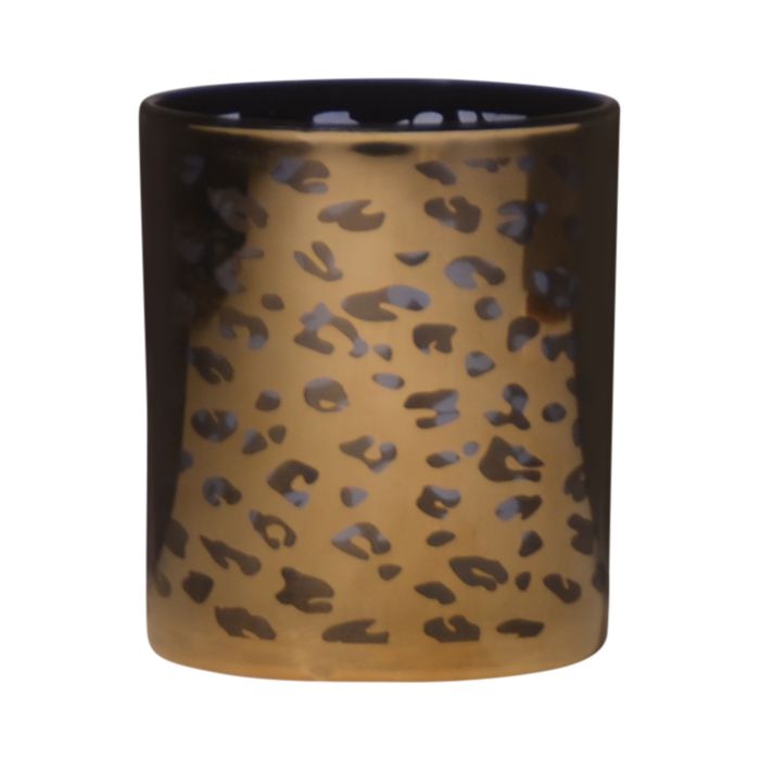 Leopard Tealightholder gold h10 d9