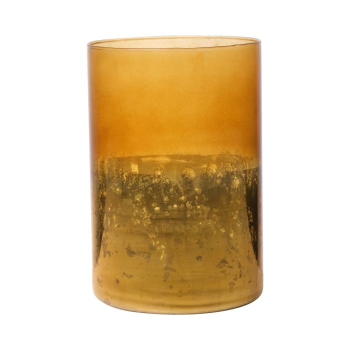 Tealightholder gold amber h15 d10