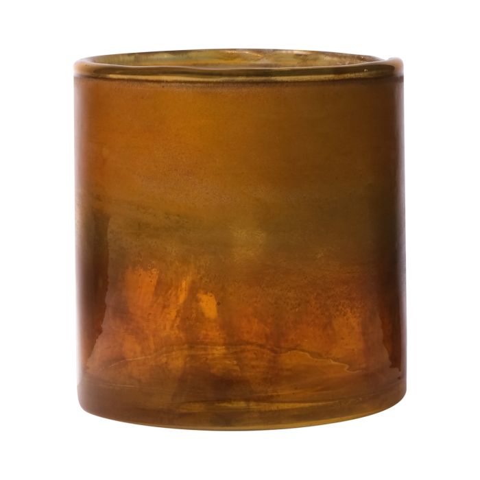 Top Tealightholder gold amber h10 d10