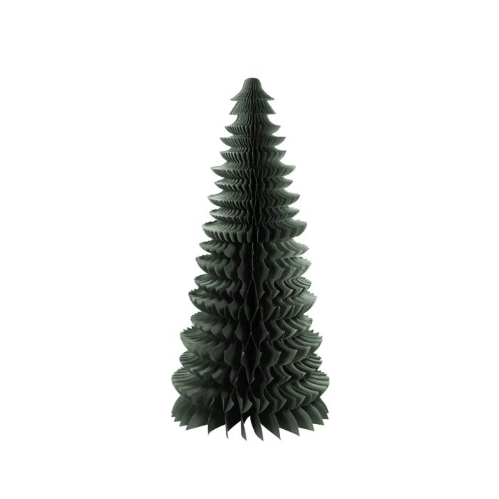 X Mas Tree Decorative paper ornament dark green 130cm