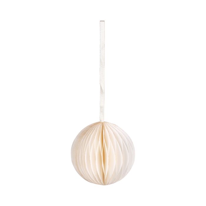 Honeycomb Ball Decorative paper ornament off white 8cm