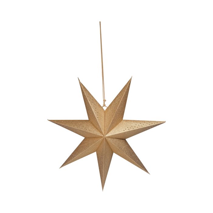 Paper Mini Star Dots Decorative paper ornament champagne glitter 45cm