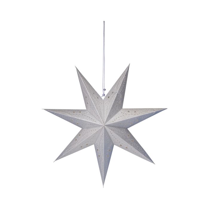 Paper Mini Star Decorative paper ornament silver glitter 45cm