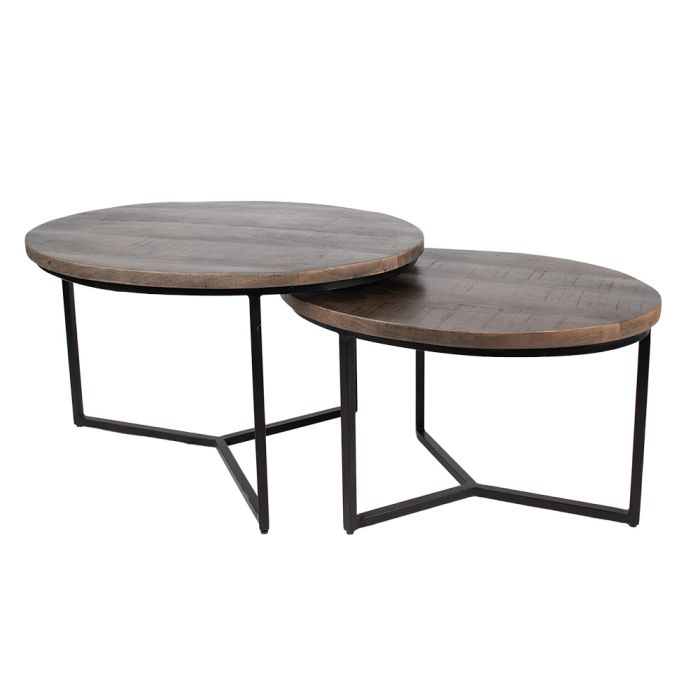 Coffee table (set 2) 86x67x50 / 71x52x43 cm - set (2) 