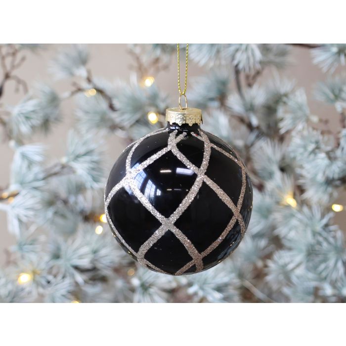 Christmas Bauble w. glitter squares