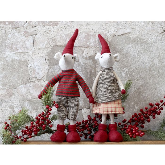 Noa & Noel Christmas Mice standing set of 2