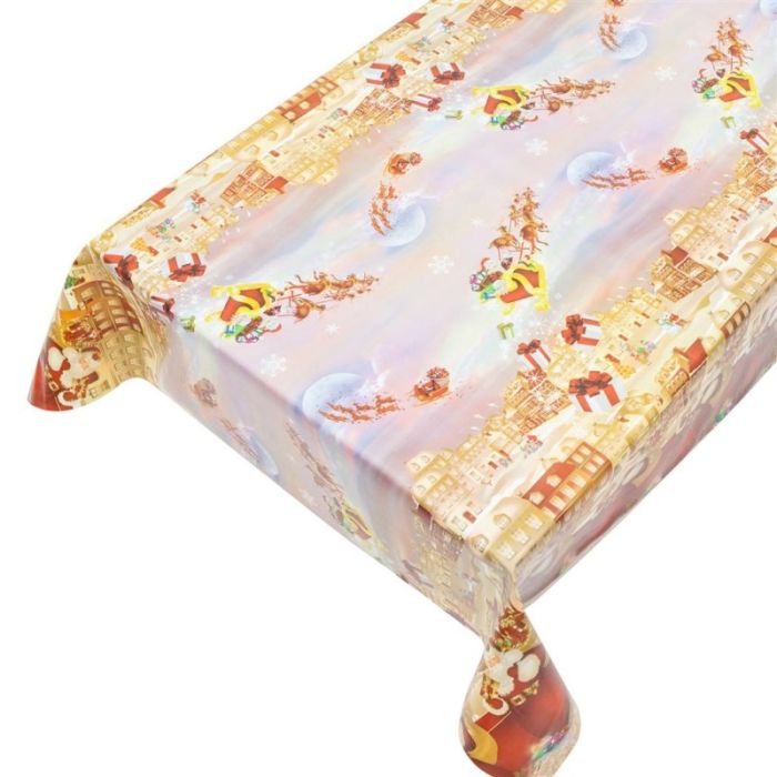 Christmas Cupid Pvc Tablecloth multi 140cmx20mtr