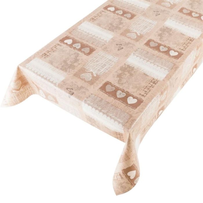 Love Pvc Tablecloth beige 140cmx20mtr