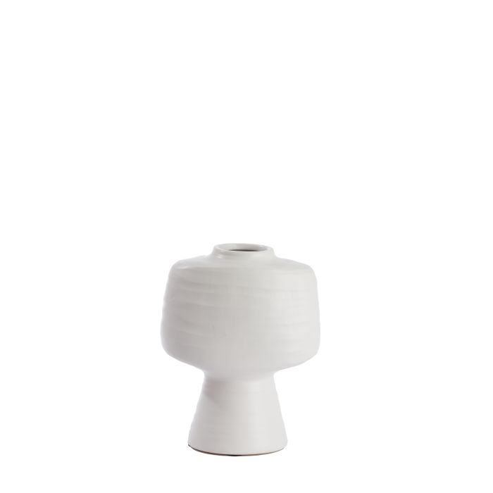 Vase deco 22,5x14,5x28,5 cm GANDORO ceramics matt cream