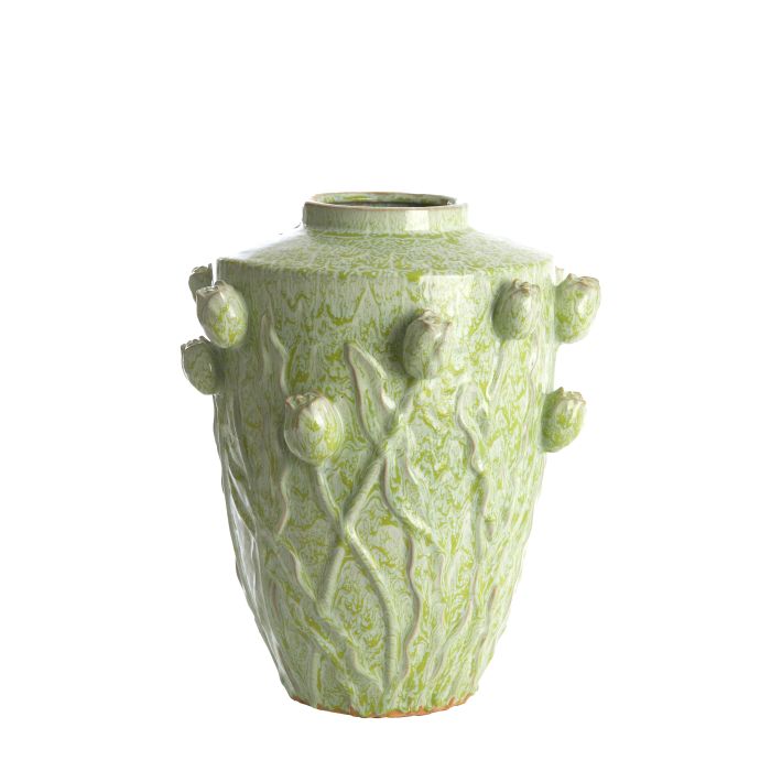 Vase deco Ø38x45 cm JUANA ceramics mint green