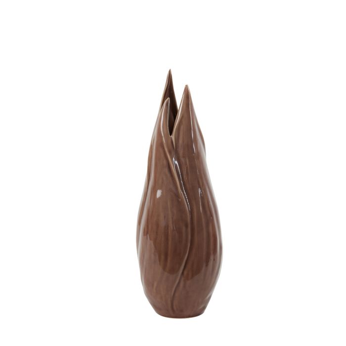 Vase deco 20,5x18,5x55,5 cm TULIPAN ceramics eggplant