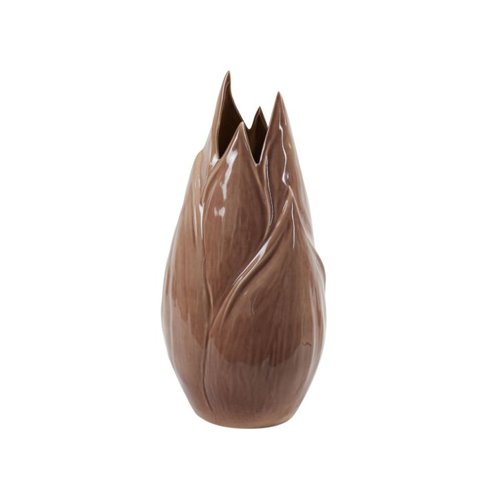Vase deco 31x30x63,5 cm TULIPAN ceramics eggplant