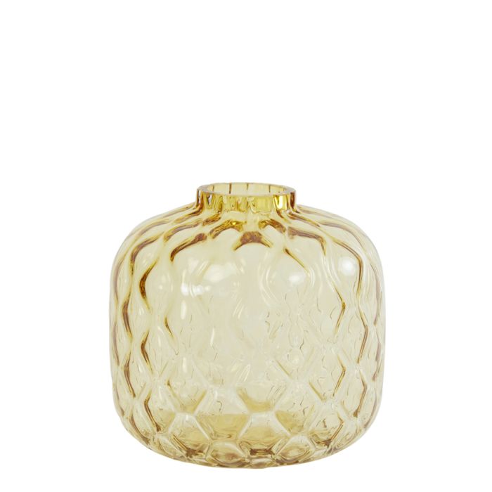 Vase Ø27,5x25 cm CARINO glass amber