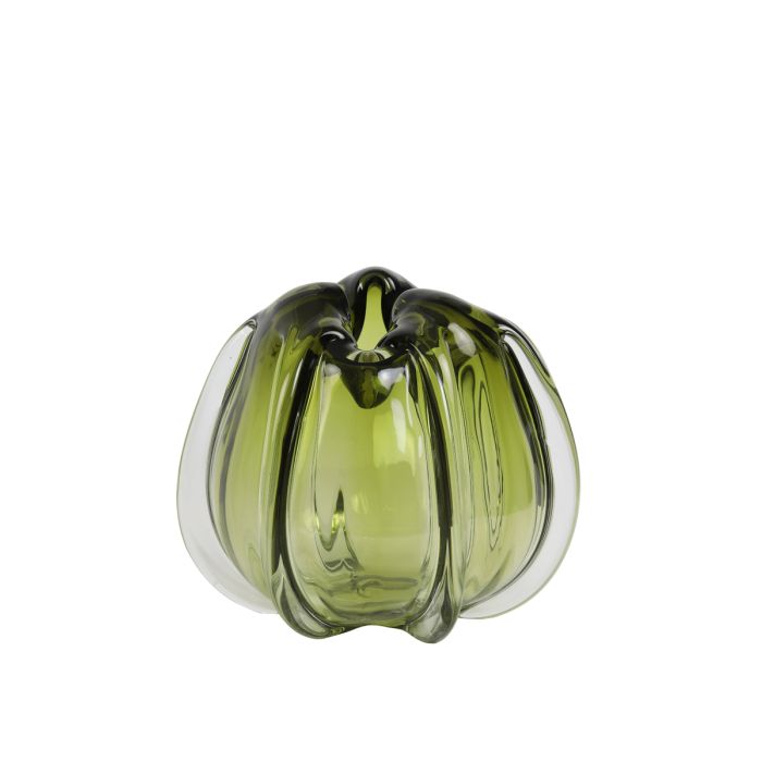 Vase Ø24,5x22 cm MURELA glass olive green