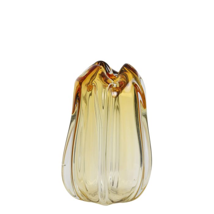 Vase Ø21x30 cm MURELA glass amber