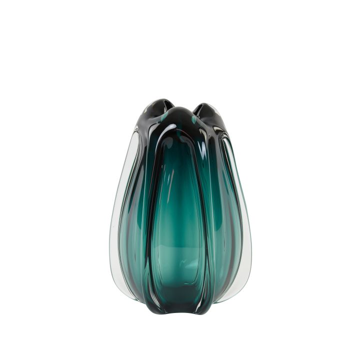 Vase Ø21x30 cm MURELA glass turquoise