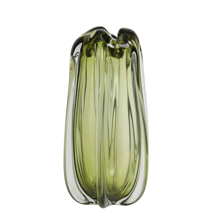 Vase Ø21x38 cm MURELA glass olive green