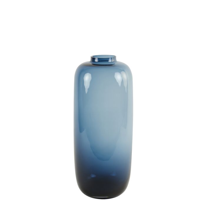 Vase Ø24x56 cm KEIRA glass navy blue