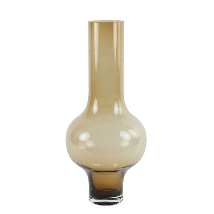 Vase Ø28x62,5 cm KAELA glass brown