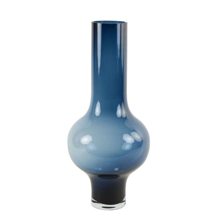 Vase Ø28x62,5 cm KAELA glass navy blue