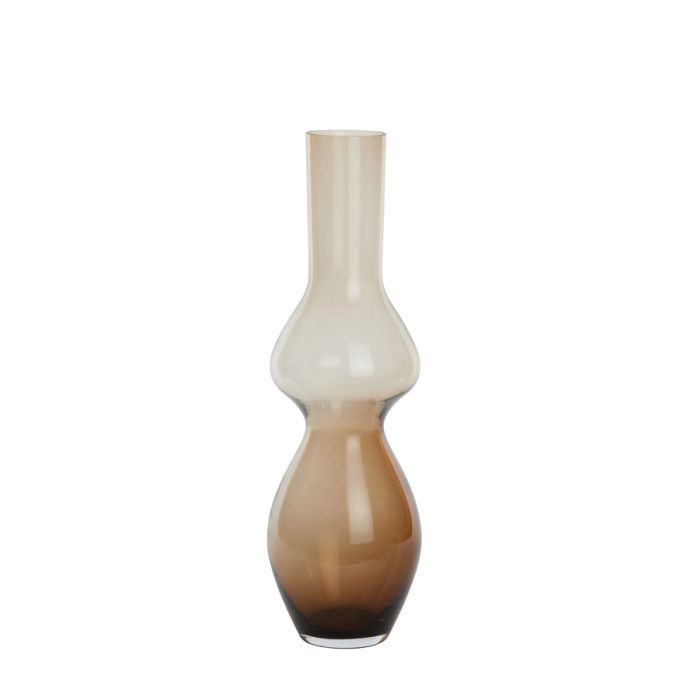 Vase Ø21,5x70 cm KYRA glass brown