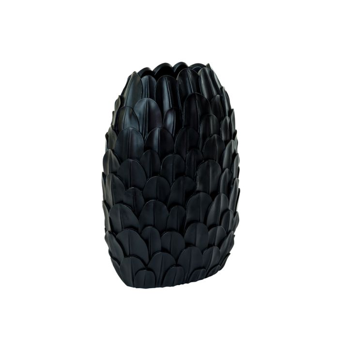 Vase deco 28,5x19x40 cm FEDER black