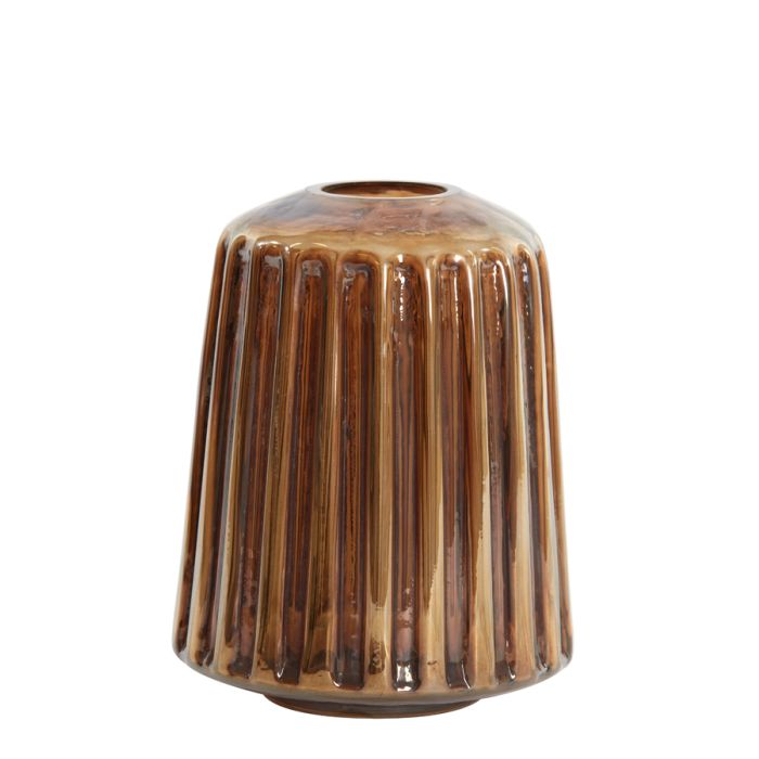 Vase Ø18x22 cm REMY glass brown