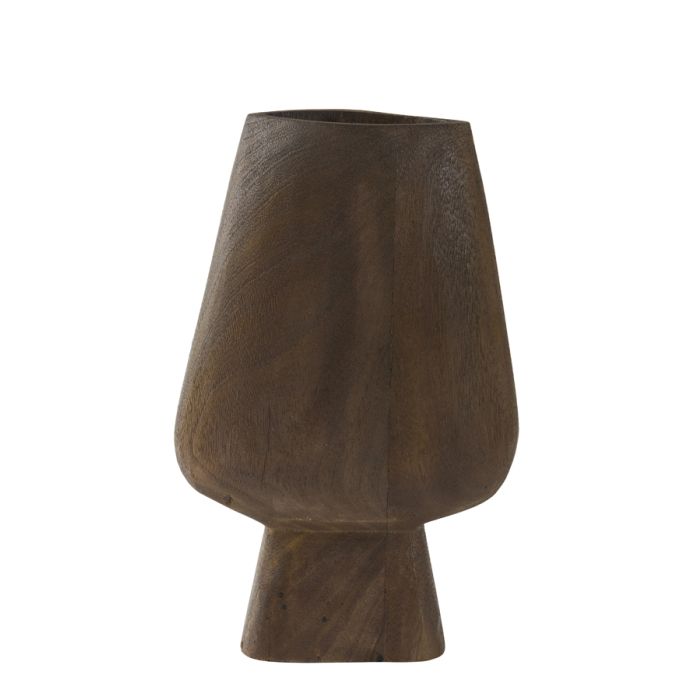 Vase deco 26x10x40 cm SEDILO wood matt russet