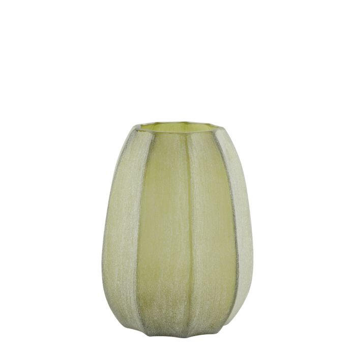 Vase Ø17x23,5 cm BRADLEY glass olive green