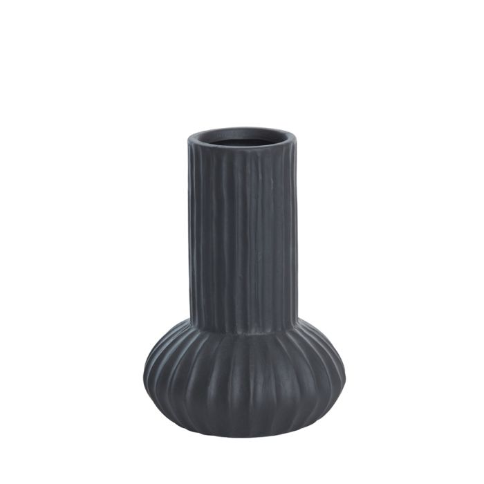Vase deco Ø15x21 cm FEYO ceramics black