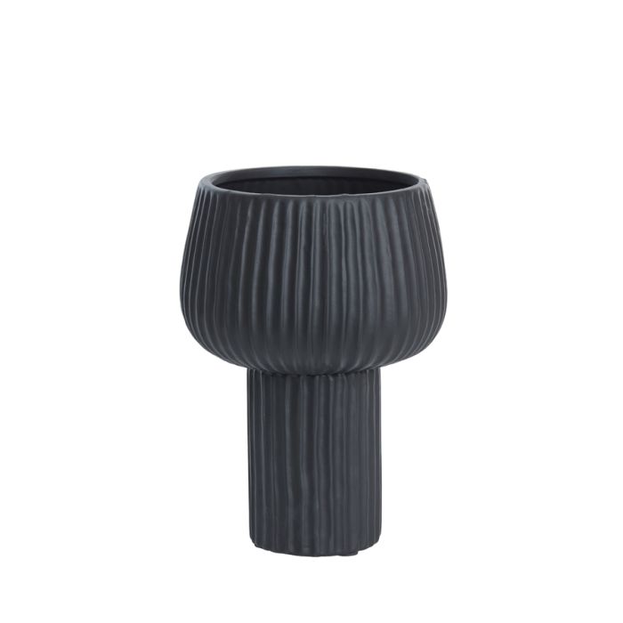 Vase deco Ø22,5x31,5 cm FEYA ceramics black