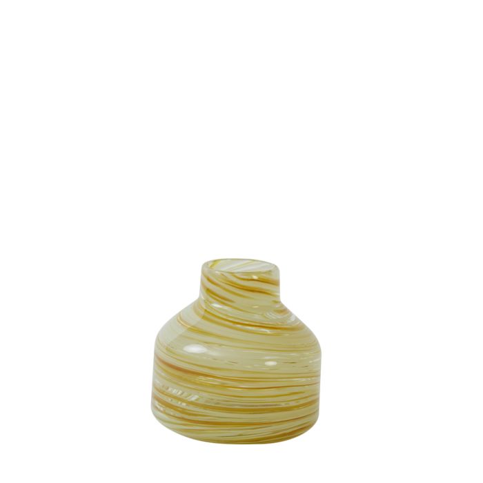 Vase Ø13,5x13,5 cm INDIE glass yellow