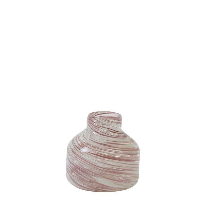 Vase Ø13,5x13,5 cm INDIE glass old pink