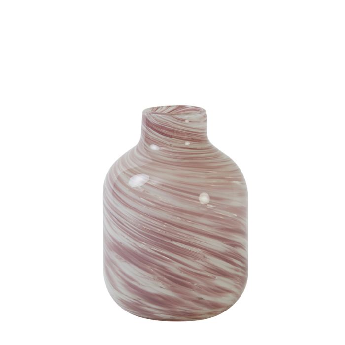 Vase Ø16,5x23 cm INDIE glass old pink