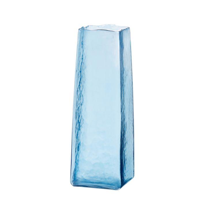 Vase 12x12x35 cm IDUNA glass light blue