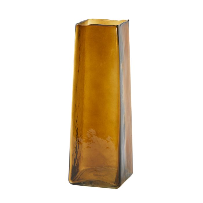 Vase 12x12x35 cm IDUNA glass dark brown