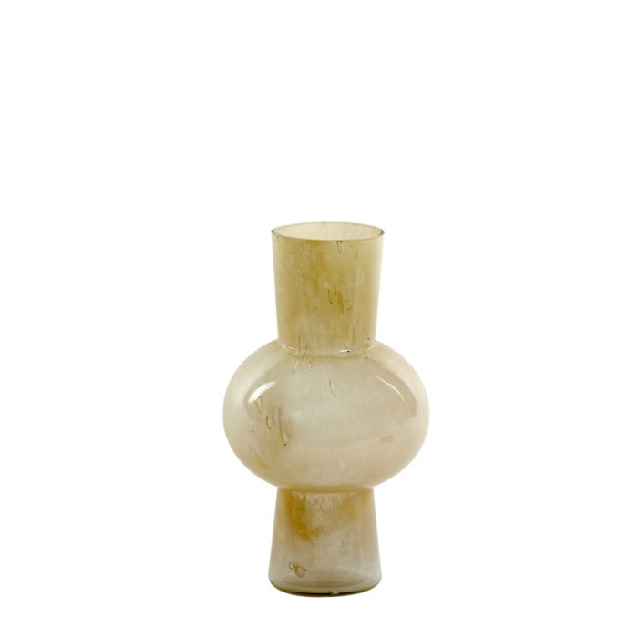 Vase Ø18x28,5 cm HALLEY glass cream