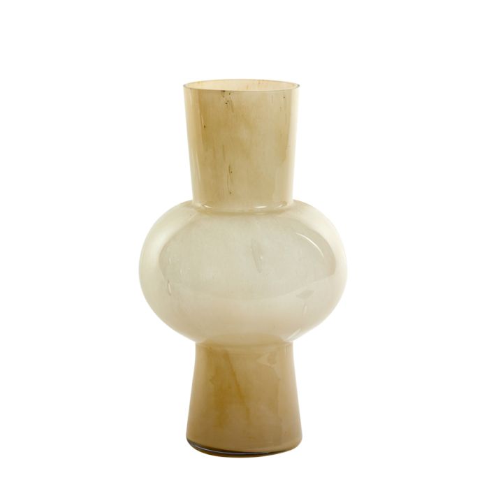 Vase Ø23x40 cm HALLEY glass cream