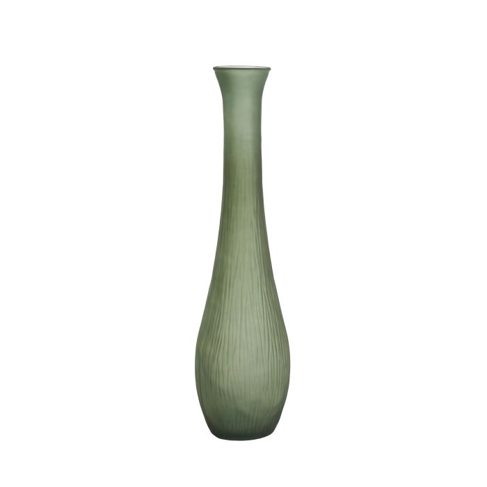 Vase Ø25x99 cm JUTHA glass matt dark green
