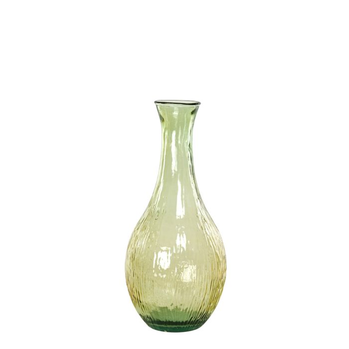 Vase Ø34x75 cm JUTHA glass shiny light yellow