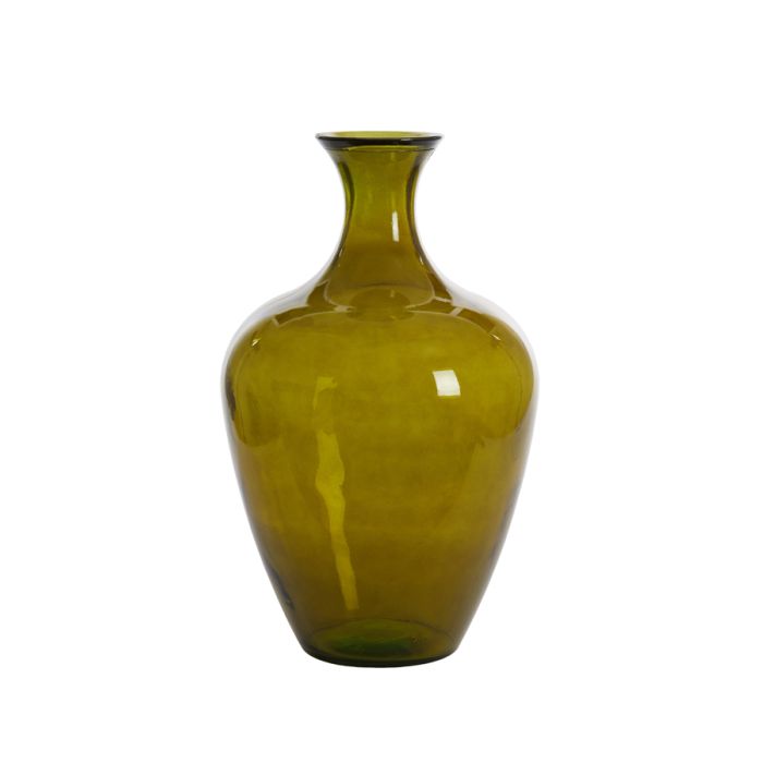 Vase Ø40x65 cm RUBRA glass olive green