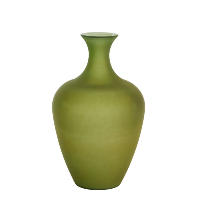 Vase Ø40x65 cm RUBRA glass matt green