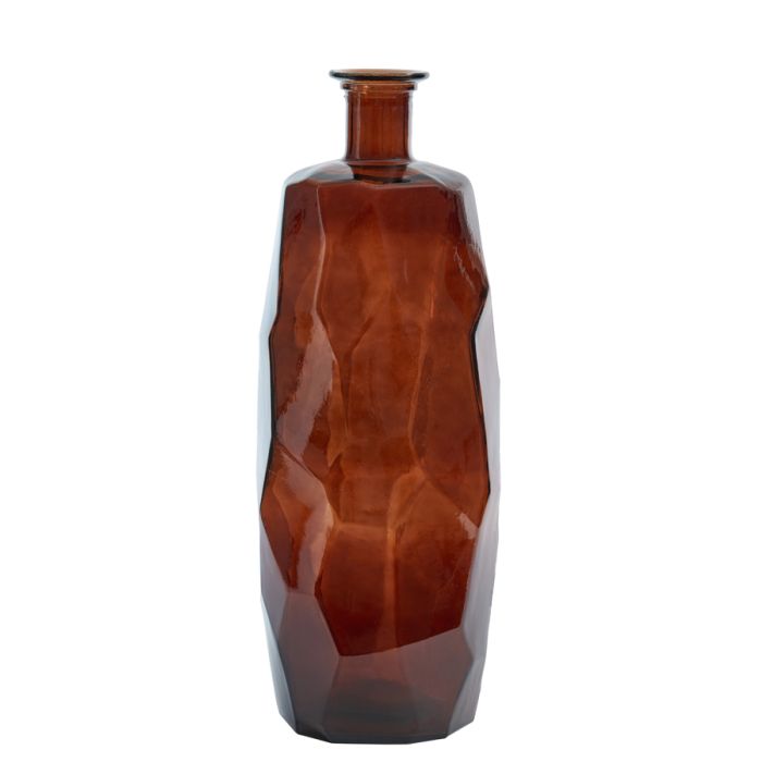 Vase Ø27x75 cm TIMANTI glass shiny dark brown