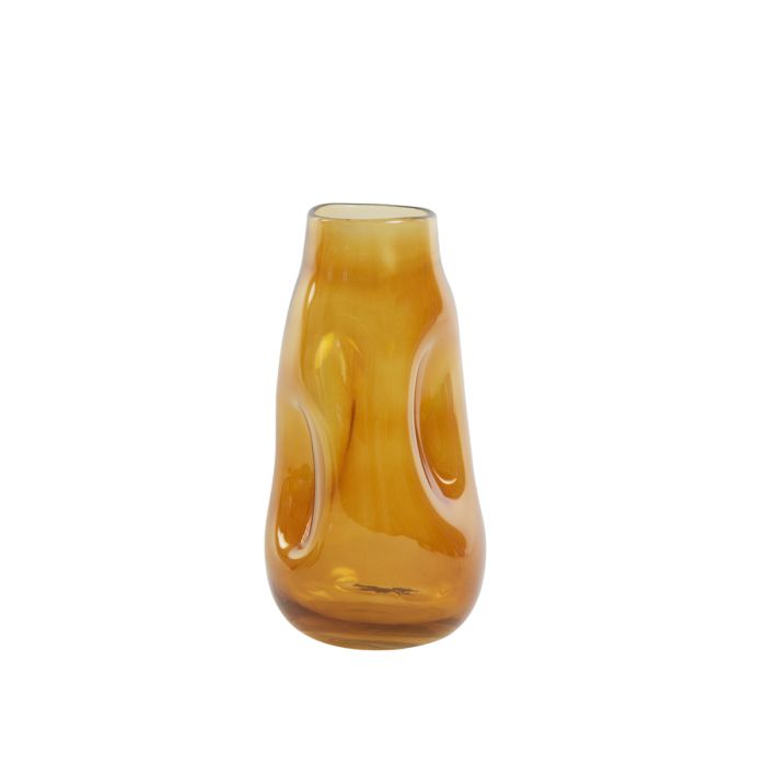 Vase Ø15x30 cm RANUA glass metallic caramel
