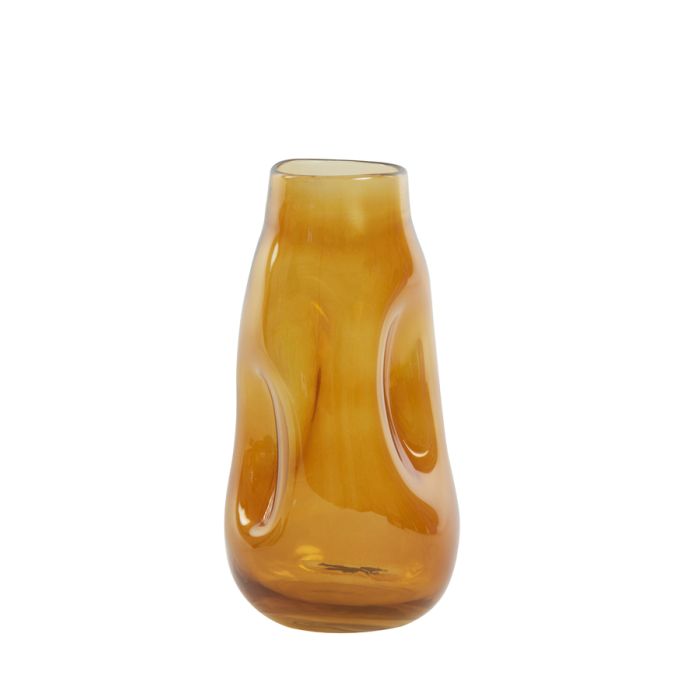 Vase Ø18x35 cm RANUA glass metallic caramel