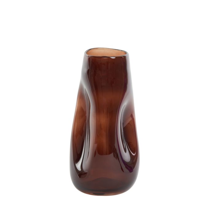 Vase Ø18x35 cm RANUA glass metallic brown